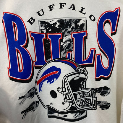 Junk Food Clothing Buffalo Bills Throwback Helmet Logo Sweatshirt Medium