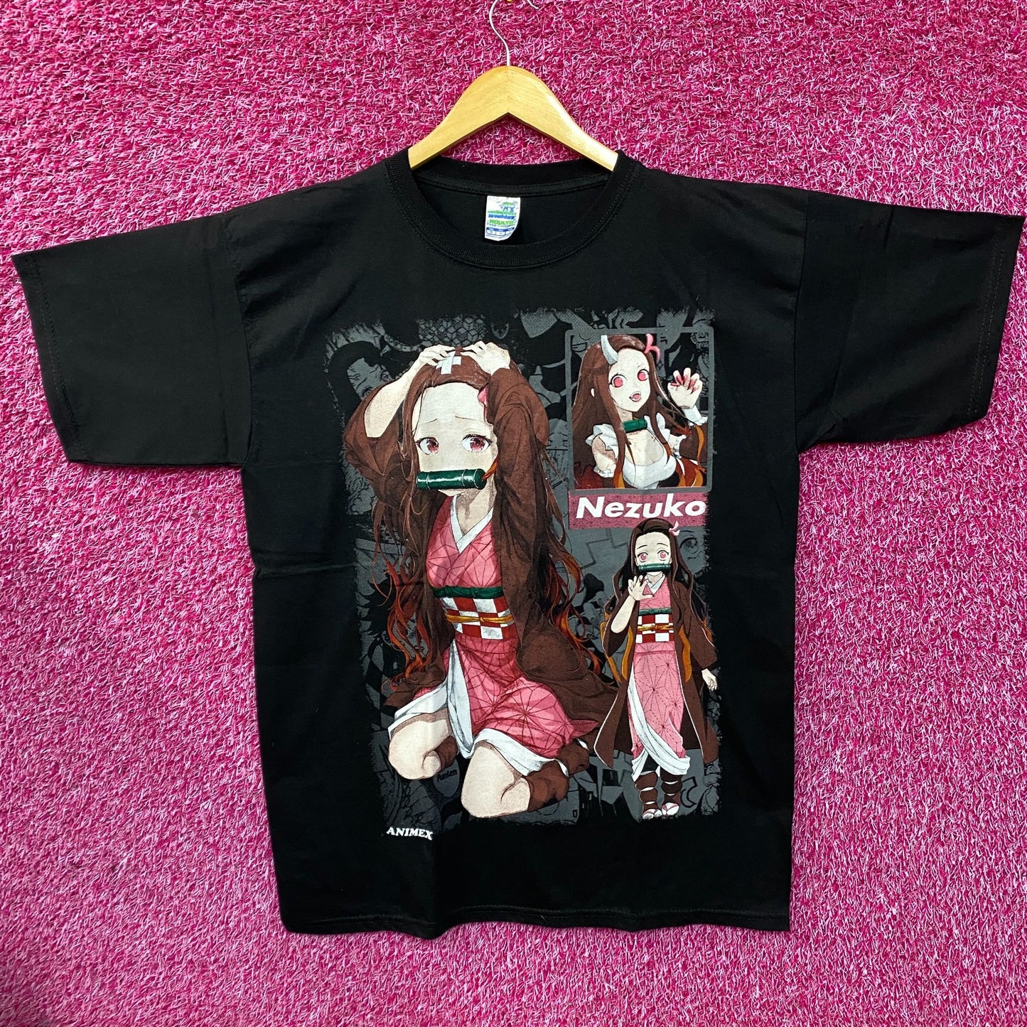 Demon Slayer Nezuko Kamado Anime Kawaii Graphic Design T-Shirt XL