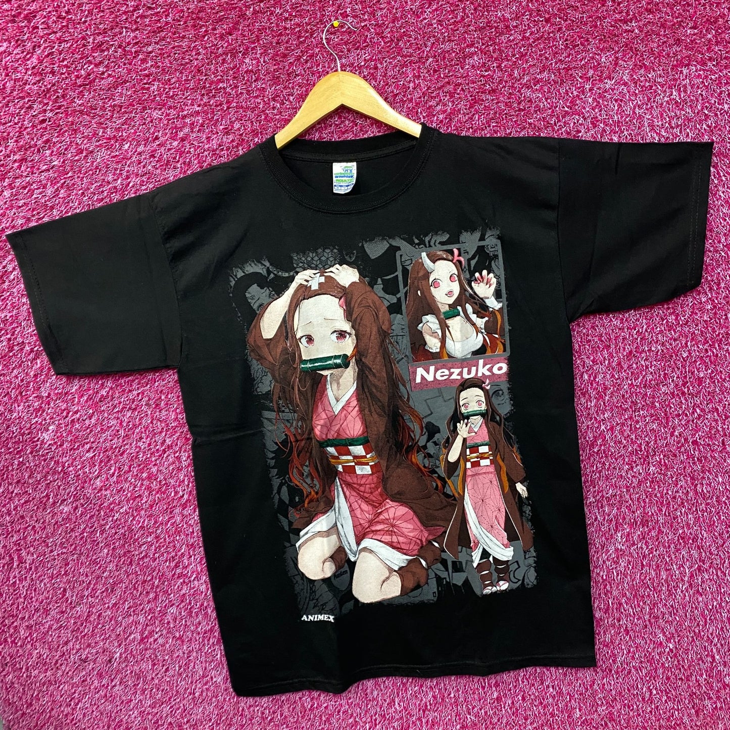 Demon Slayer Nezuko Kamado Anime Kawaii Graphic Design T-Shirt XL