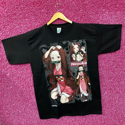 Demon Slayer Nezuko Kamado Anime Kawaii Graphic Design T-Shirt XL