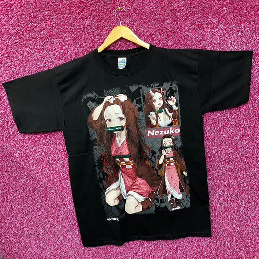 Demon Slayer Nezuko Kamado Anime Kawaii Graphic Design T-Shirt XL