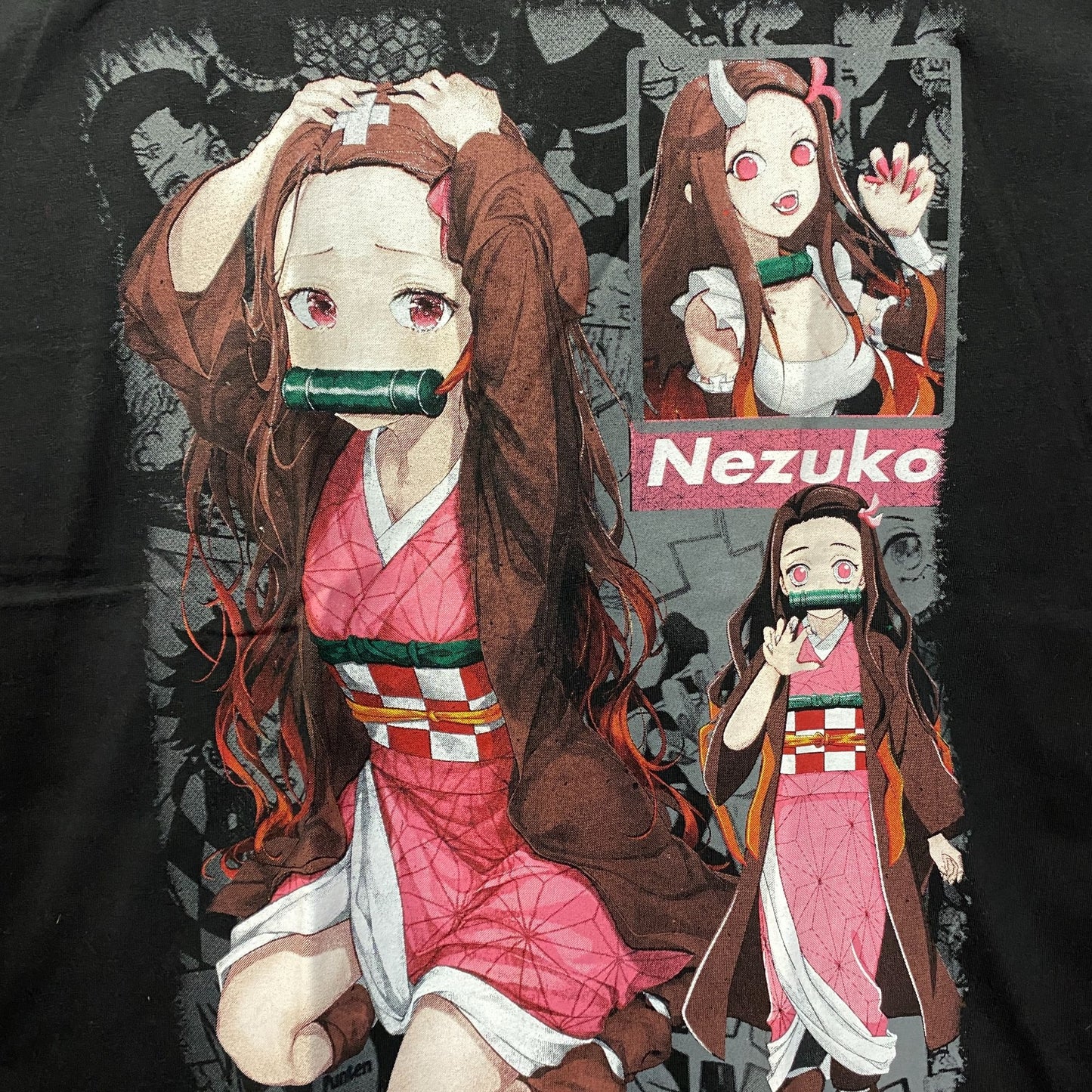 Demon Slayer Nezuko Kamado Anime Kawaii Graphic Design T-Shirt XL