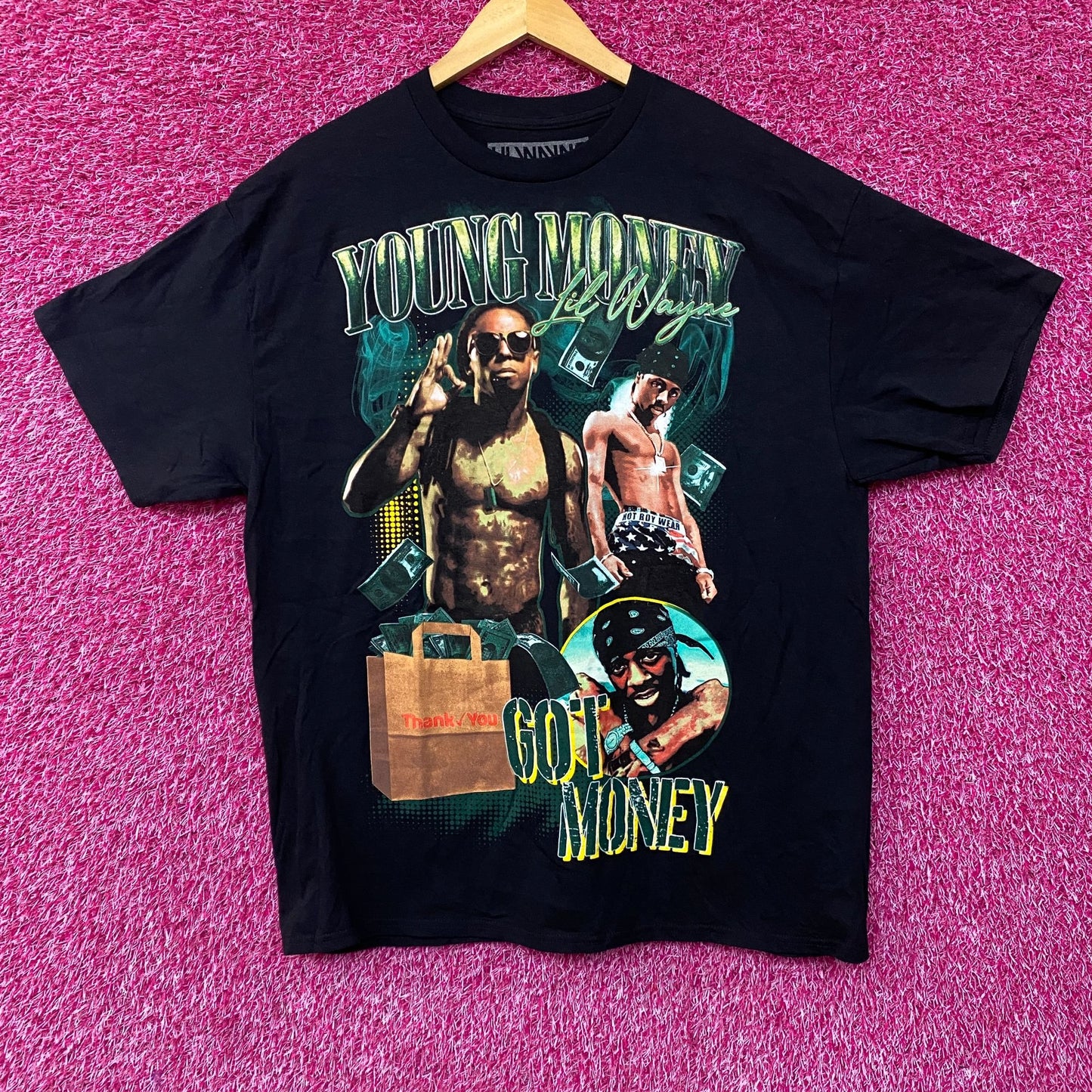 Lil Wayne Young Money Got Money Themed T-Shirt XL