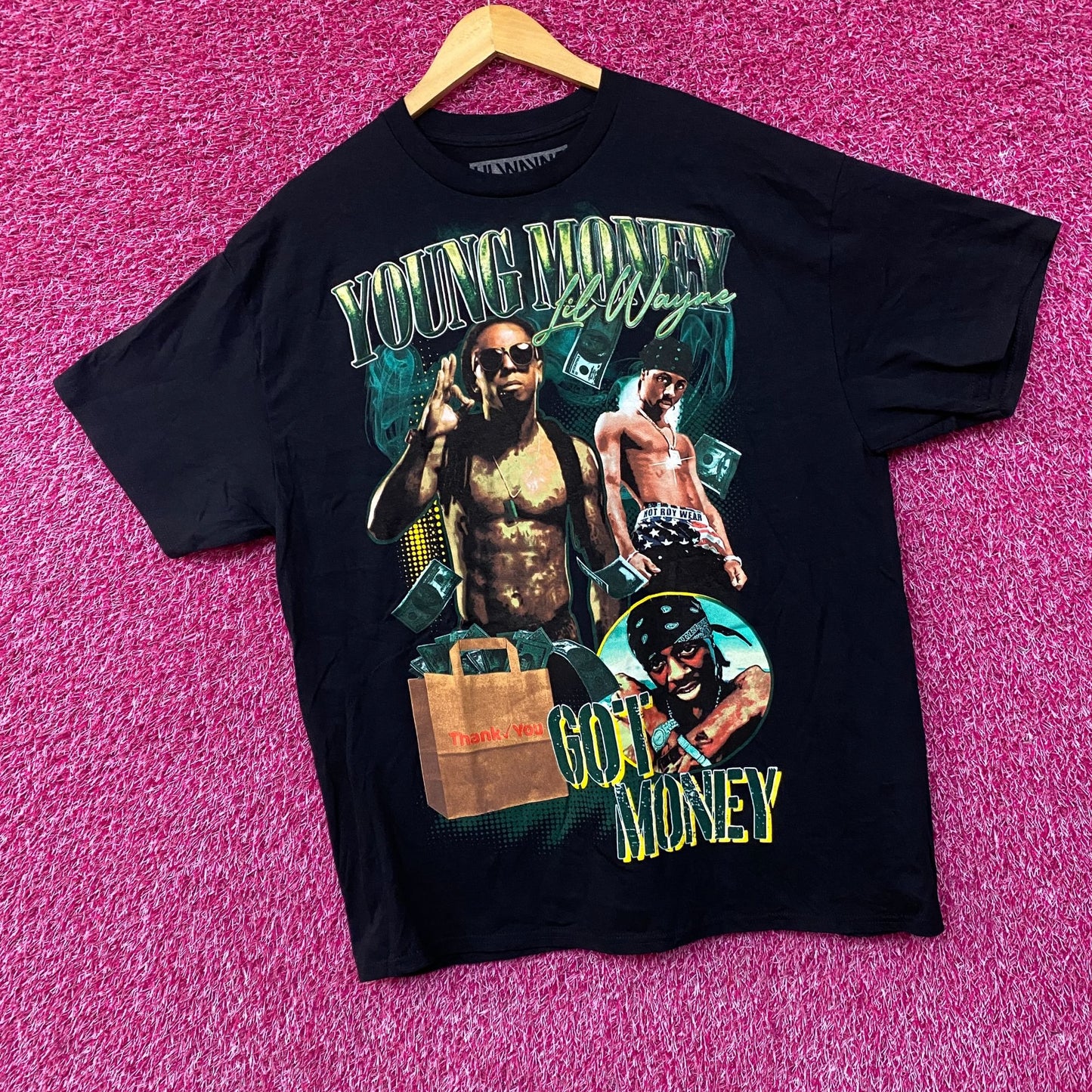 Lil Wayne Young Money Got Money Themed T-Shirt XL