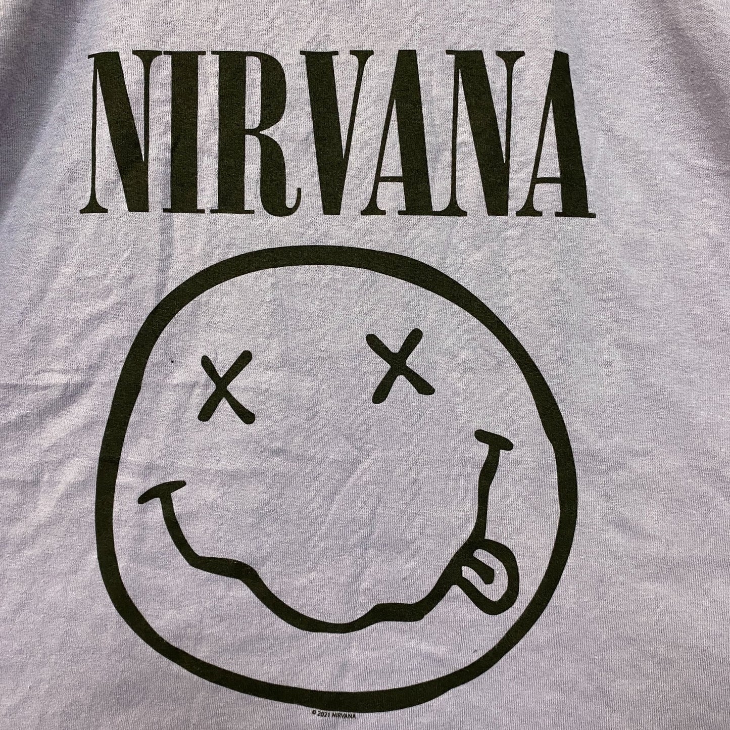 Nirvana Smiley Face Sleeveless Grunge Croptop size Large