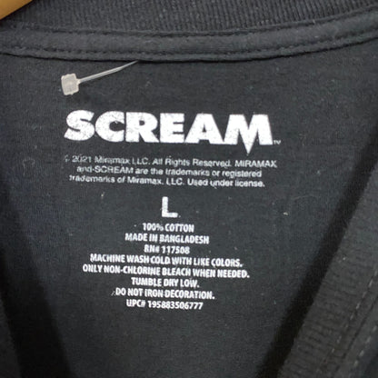 Scream Classic Horror Slasher Film Poster Graphic Design T-Shirt Large