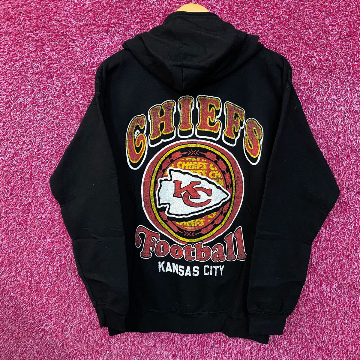 Junk Food Clothing Kansas City Chiefs Crest Logo Zip Up Hoodie XS