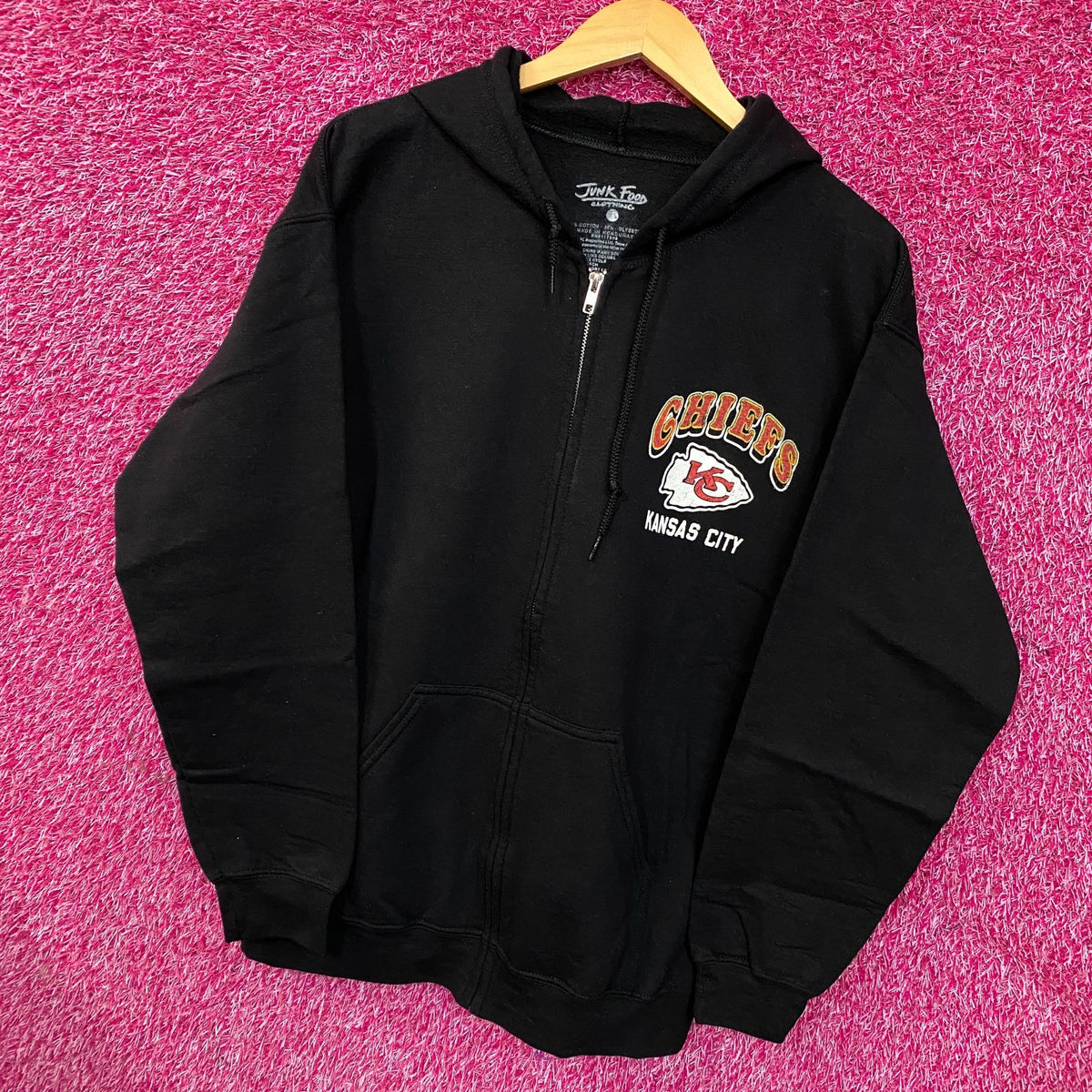 Junk Food Clothing Kansas City Chiefs Crest Logo Zip Up Hoodie XS