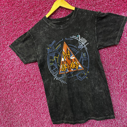 Def Leppard Spell-Out Hysteria Glam Metal Rock Band Tee S