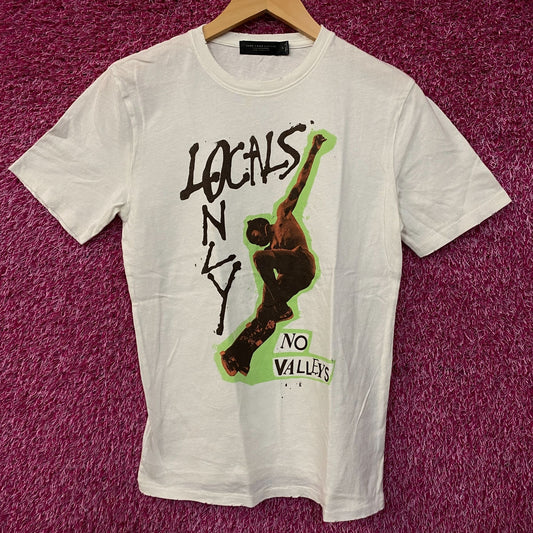 Junk Food Clothing Locals Only No Valley Vintage Style Graphic Tee XS