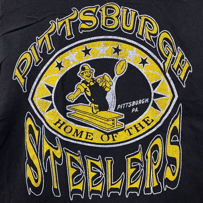 Junk Food Clothing Pittsburgh Steelers Home Vintage Women's Tee Small