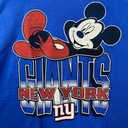 Disney x Junk Food NFL New York Giants Mickey Mouse Kick Back T-Shirt XL