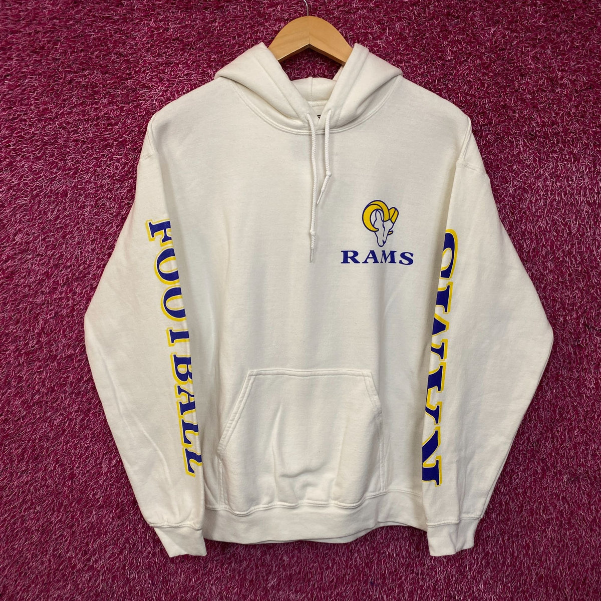 Junk Food Clothing Los Angeles Rams Pullover Hoodie Small