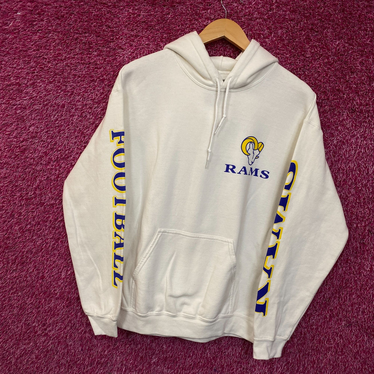 Junk Food Clothing Los Angeles Rams Pullover Hoodie Small