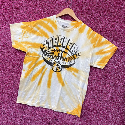 Junk Food Pittsburgh Steelers Football Tie Dye T-Shirt Medium