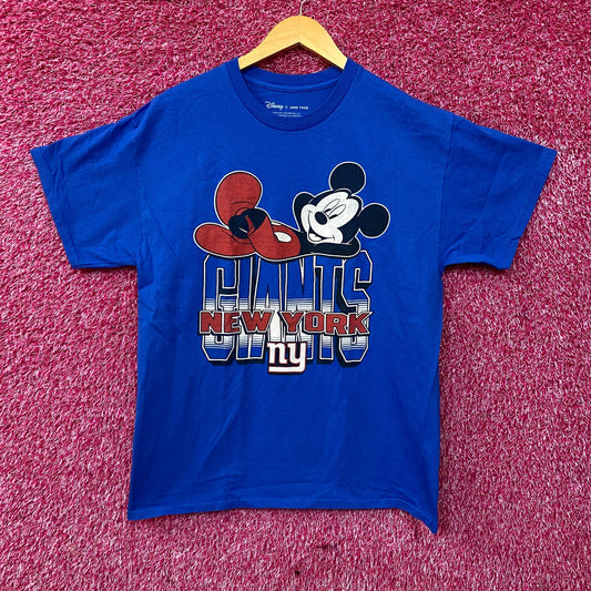 Disney x Junk Food NFL New York Giants Mickey Mouse Kick Back T-Shirt Medium
