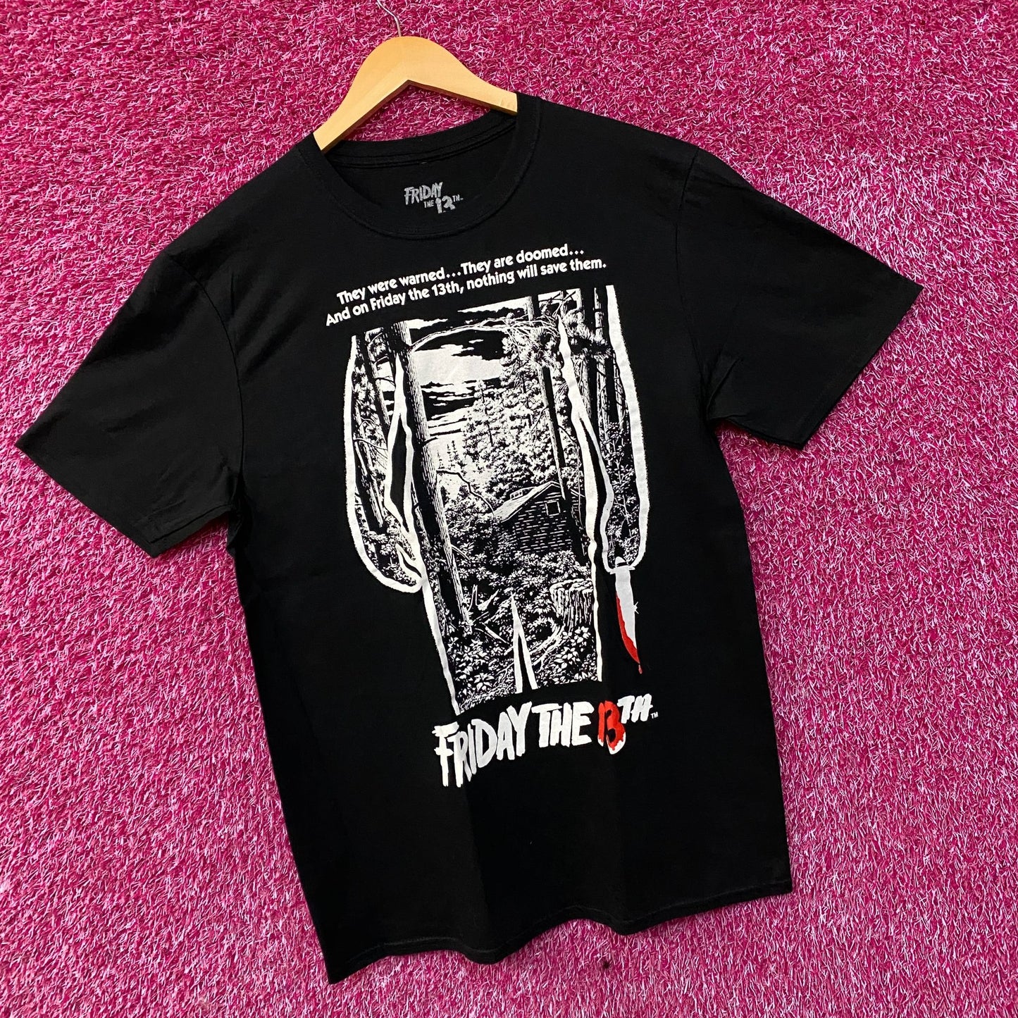 Friday the 13th Movie Poster Classic Slasher Film T-Shirt Large