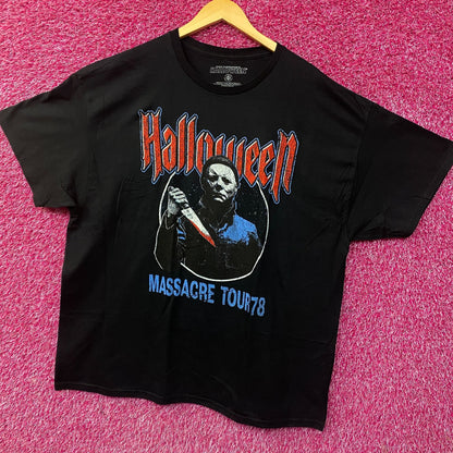 John Carpenter's Halloween Michael Myers Massacre Tour '78 Horror Graphic T-Shirt 2XL