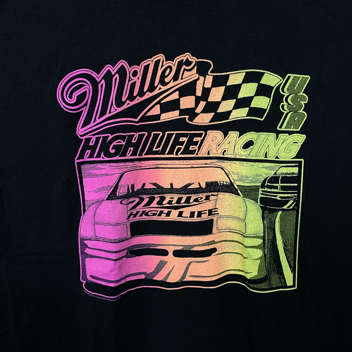 Junk Food Clothing Miller High Life Racing Graphic T-Shirt 2XL