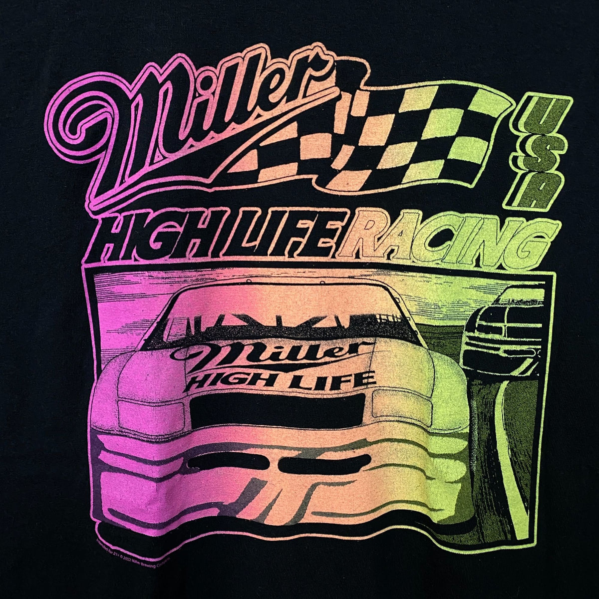 Junk Food Clothing Miller High Life Racing Graphic T-Shirt 2XL