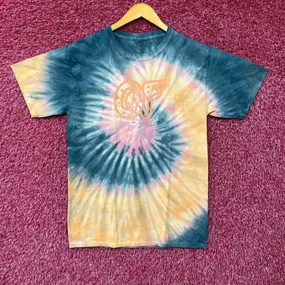Odd Future OFWGKTA Donut Logo Pink Blue Tie-Die T-Shirt Medium