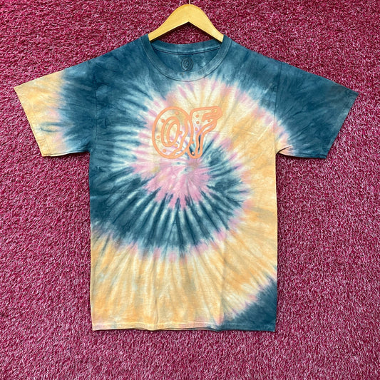 Odd Future OFWGKTA Donut Logo Pink Blue Tie-Die T-Shirt Medium