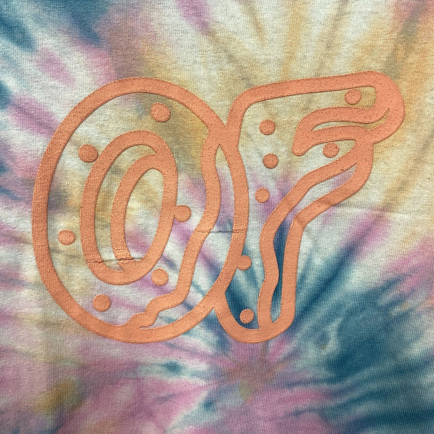 Odd Future OFWGKTA Donut Logo Pink Blue Tie-Die T-Shirt Medium