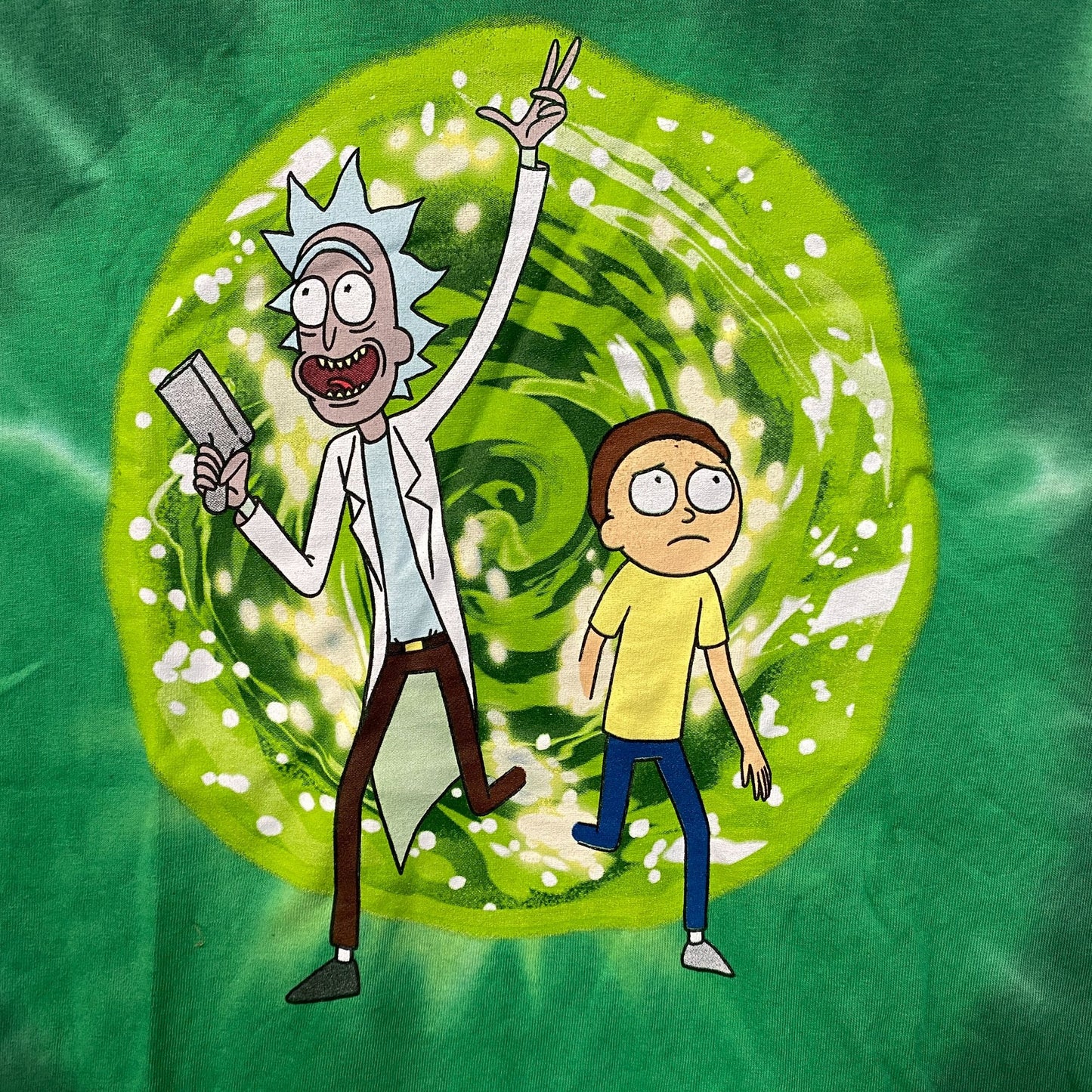Adult Swim X Ripple Junction X Rick and Morty Portal Tie Dye T-Shirt Large