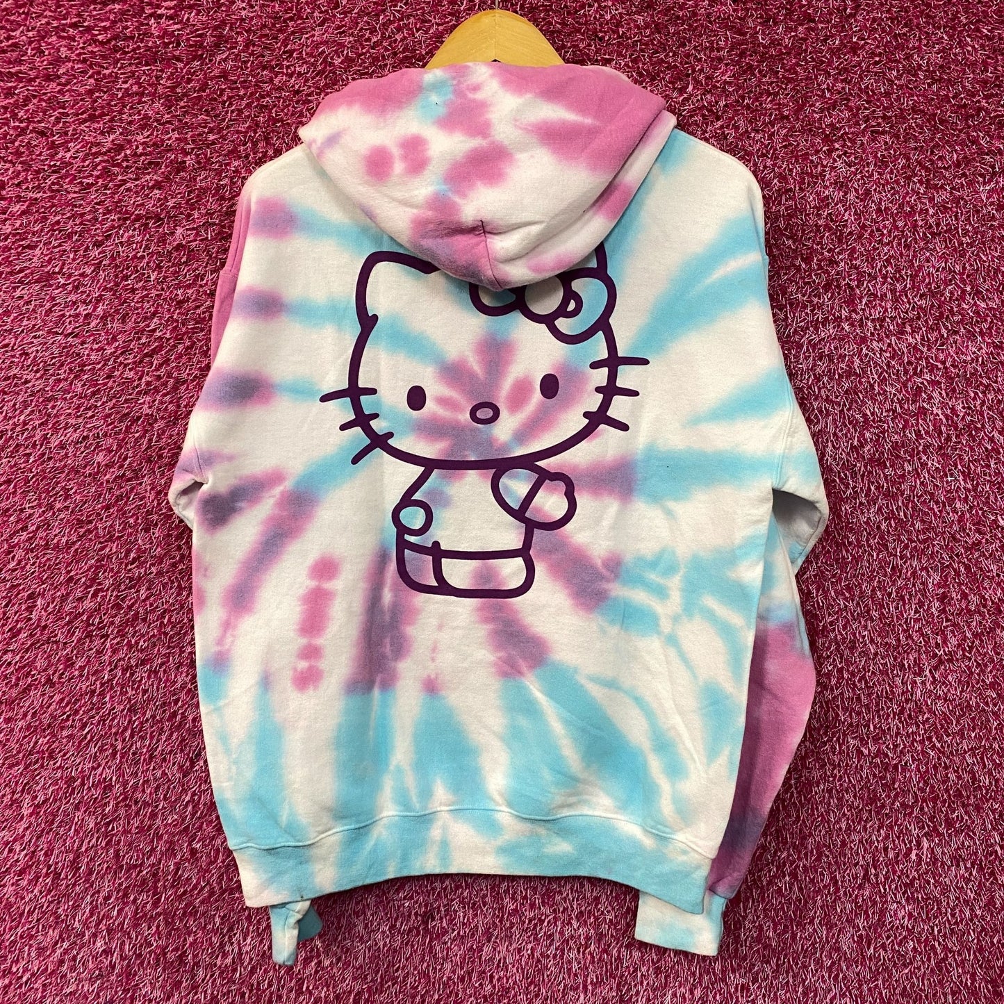 Hello Kitty & Friends Sanrio Kawaii Camp Tie Dye Hoodie XL