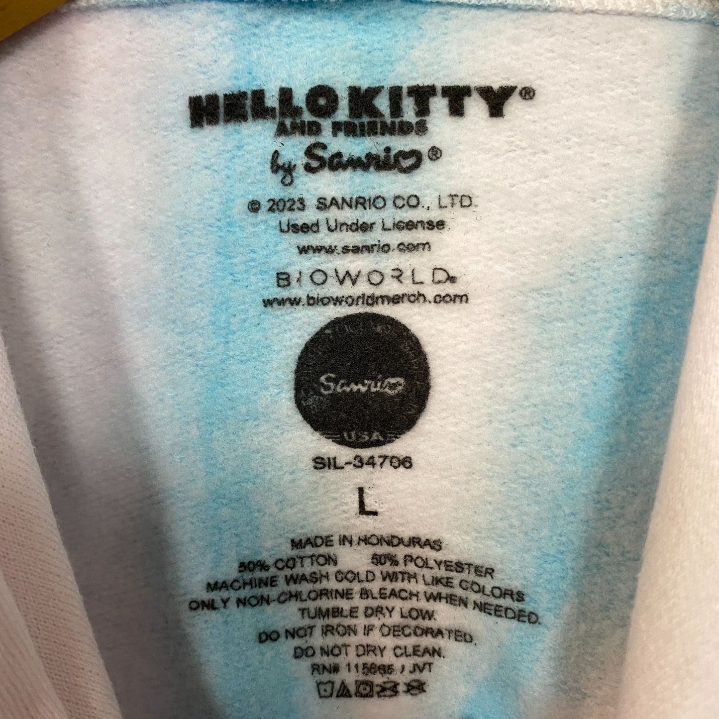 Hello Kitty & Friends Sanrio Kawaii Camp Tie Dye Hoodie XL