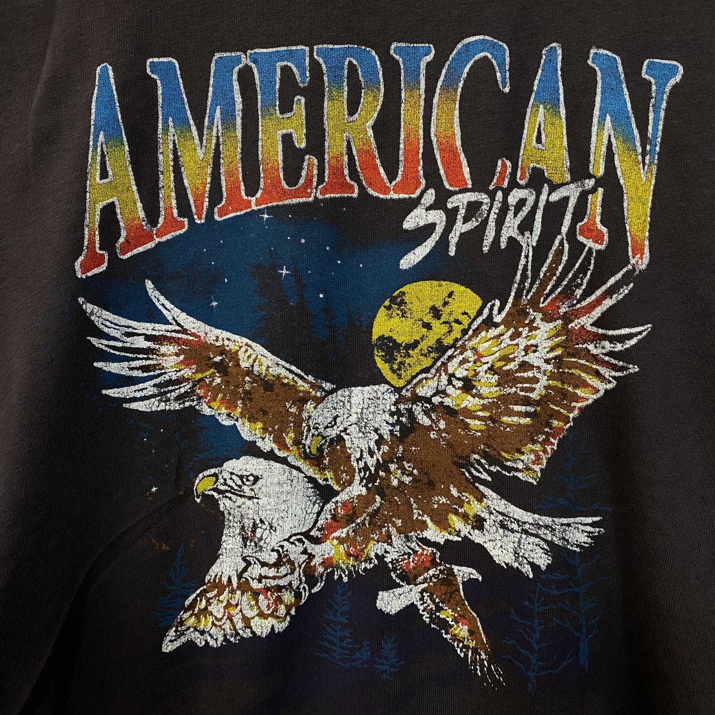 American Spirit Eagle Flying Through the Night Tshirt size Small