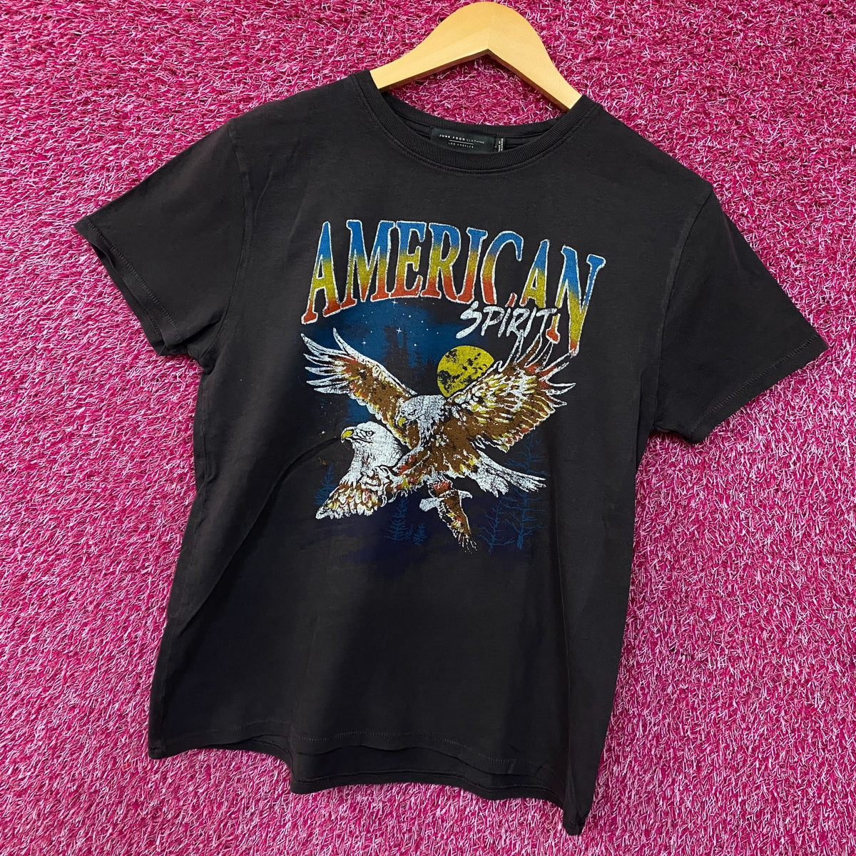 American Spirit Eagle Flying Through the Night Tshirt size Small