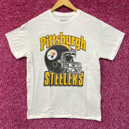 Junk Food Pittsburgh Steelers Football Helmet Logo T-Shirt Small