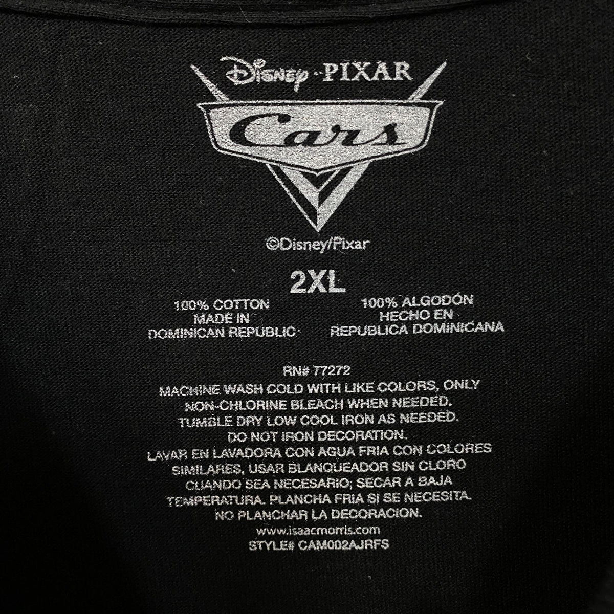 Disney Pixar Cars Lightning McQueen Piston Cup 95 T-Shirt 2XL