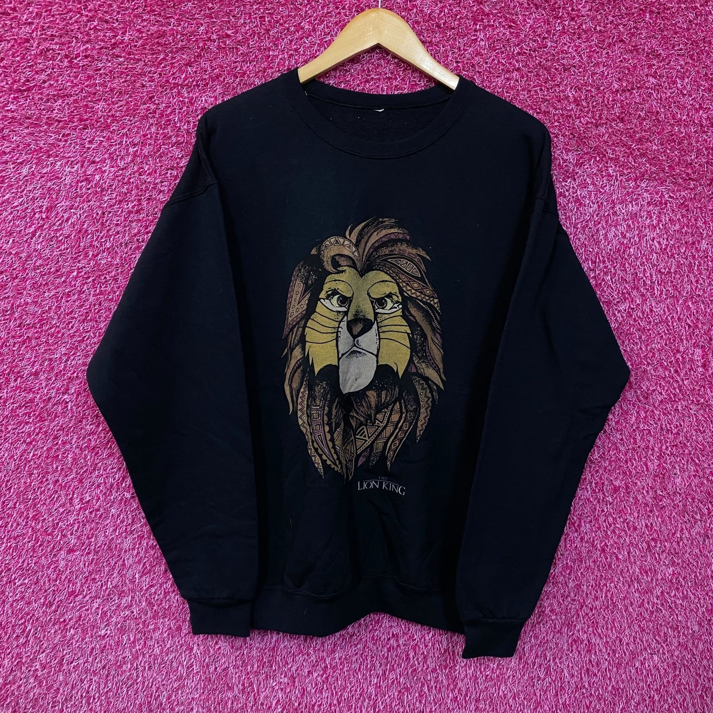 The Lion King Swahili Tribal Simba Disney Movie Crewneck XL