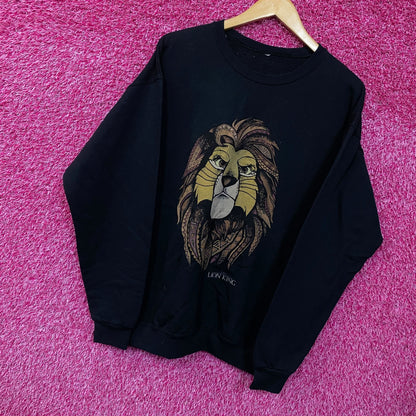 The Lion King Swahili Tribal Simba Disney Movie Crewneck XL