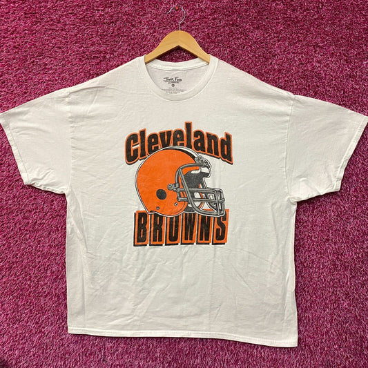 Junk Food Clothing NFL Cleveland Browns Throwback Helmet T-Shirt XL