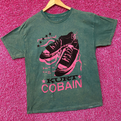 Kurt Cobain Nirvana Converse Chuck Taylors T-Shirt Large