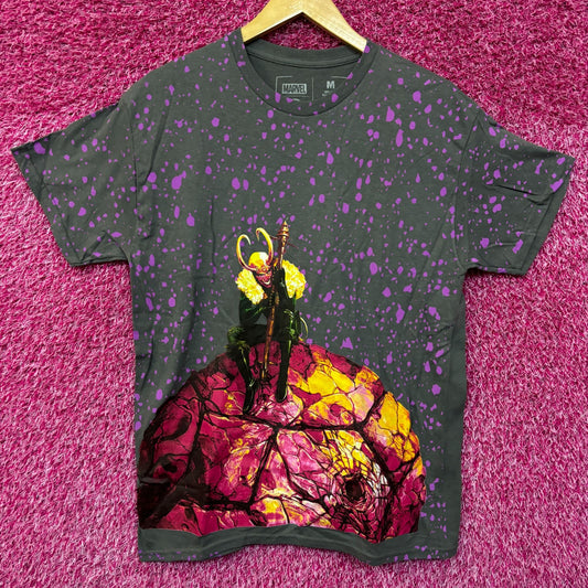 Marvel x CVLA Loki all over front Tshirt size medium
