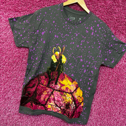 Marvel x CVLA Loki all over front Tshirt size medium