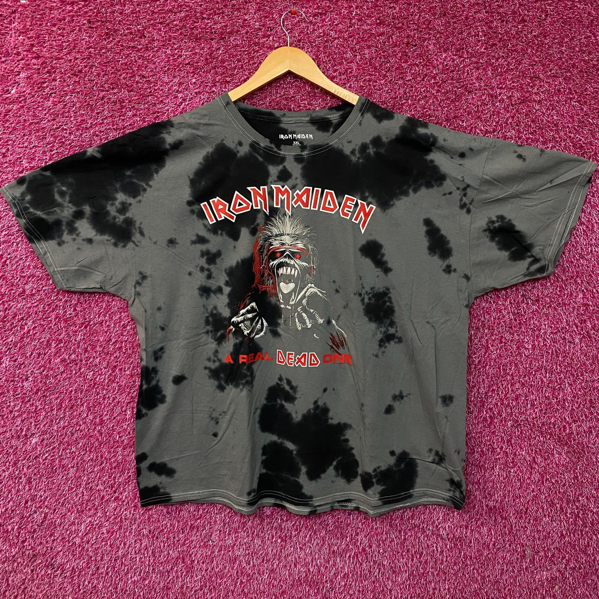 Iron Maiden "A Real Dead One" Tie-Dye Graphic T-Shirt 2XL