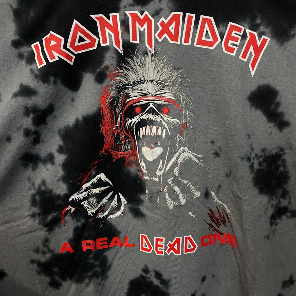 Iron Maiden "A Real Dead One" Tie-Dye Graphic T-Shirt 2XL