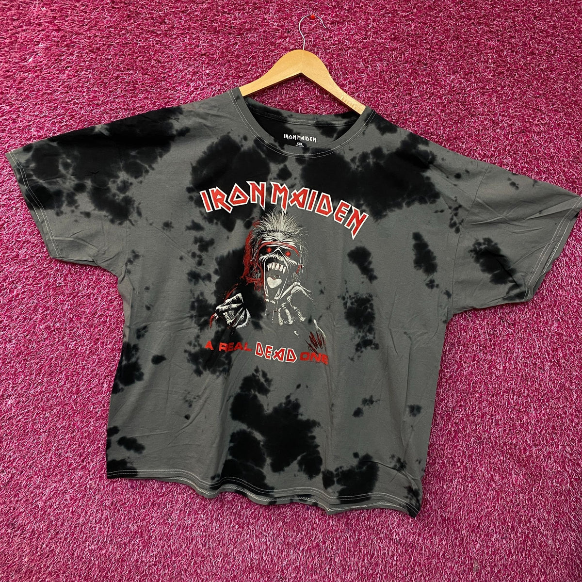 Iron Maiden "A Real Dead One" Tie-Dye Graphic T-Shirt 2XL