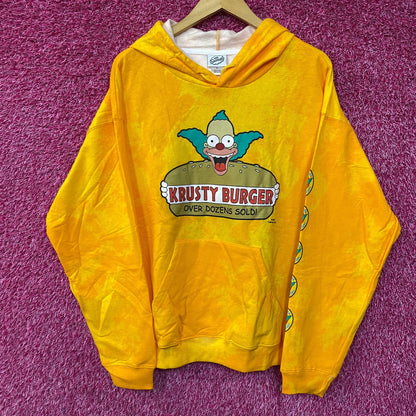 The Simpsons Krusty Burger tiedye hoodie size Large