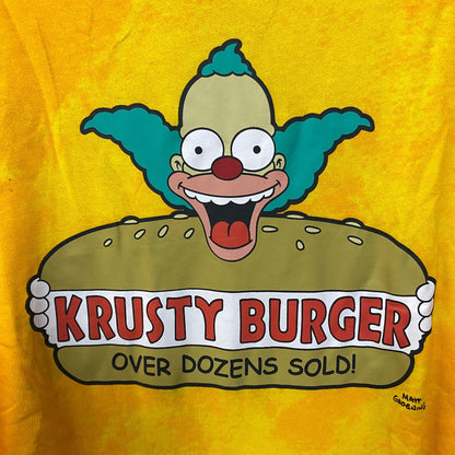 The Simpsons Krusty Burger tiedye hoodie size Large
