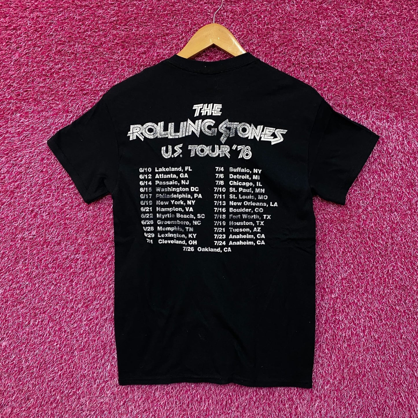 The Rolling Stones US TOUR 1975 Rock Tshirt size Small