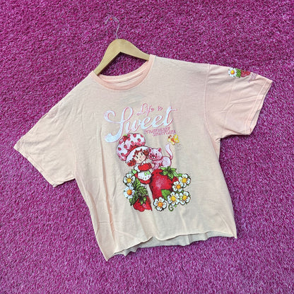 Strawberry Shortcake and Custard Lifes Sweet Crop Top L