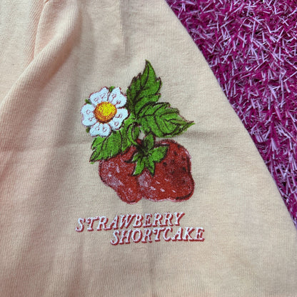 Strawberry Shortcake and Custard Lifes Sweet Crop Top L