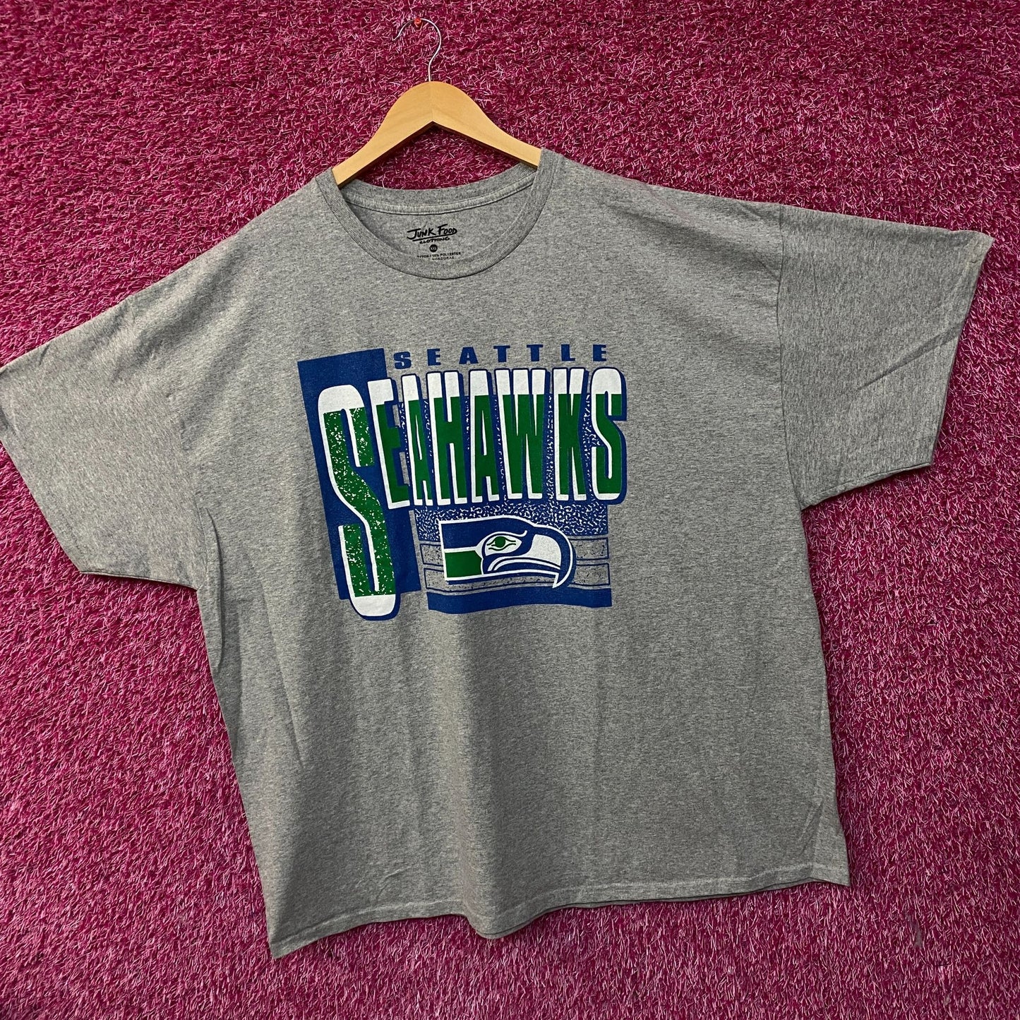 NFL Junk Food Seattle Seahawks Gray Tshirt Size 2XL