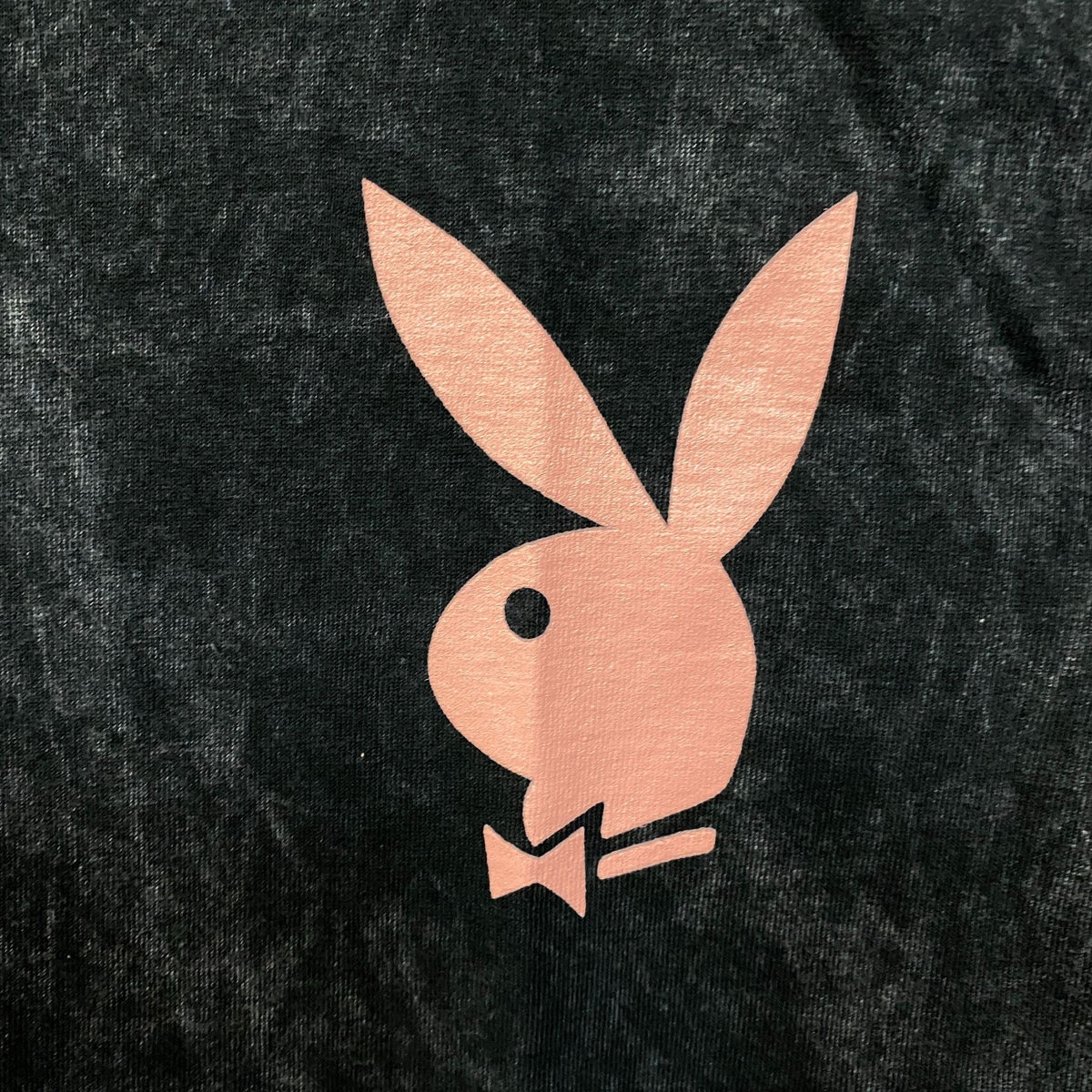 Playboy Stacked Logo Acid Wash Graphic T-Shirt Small